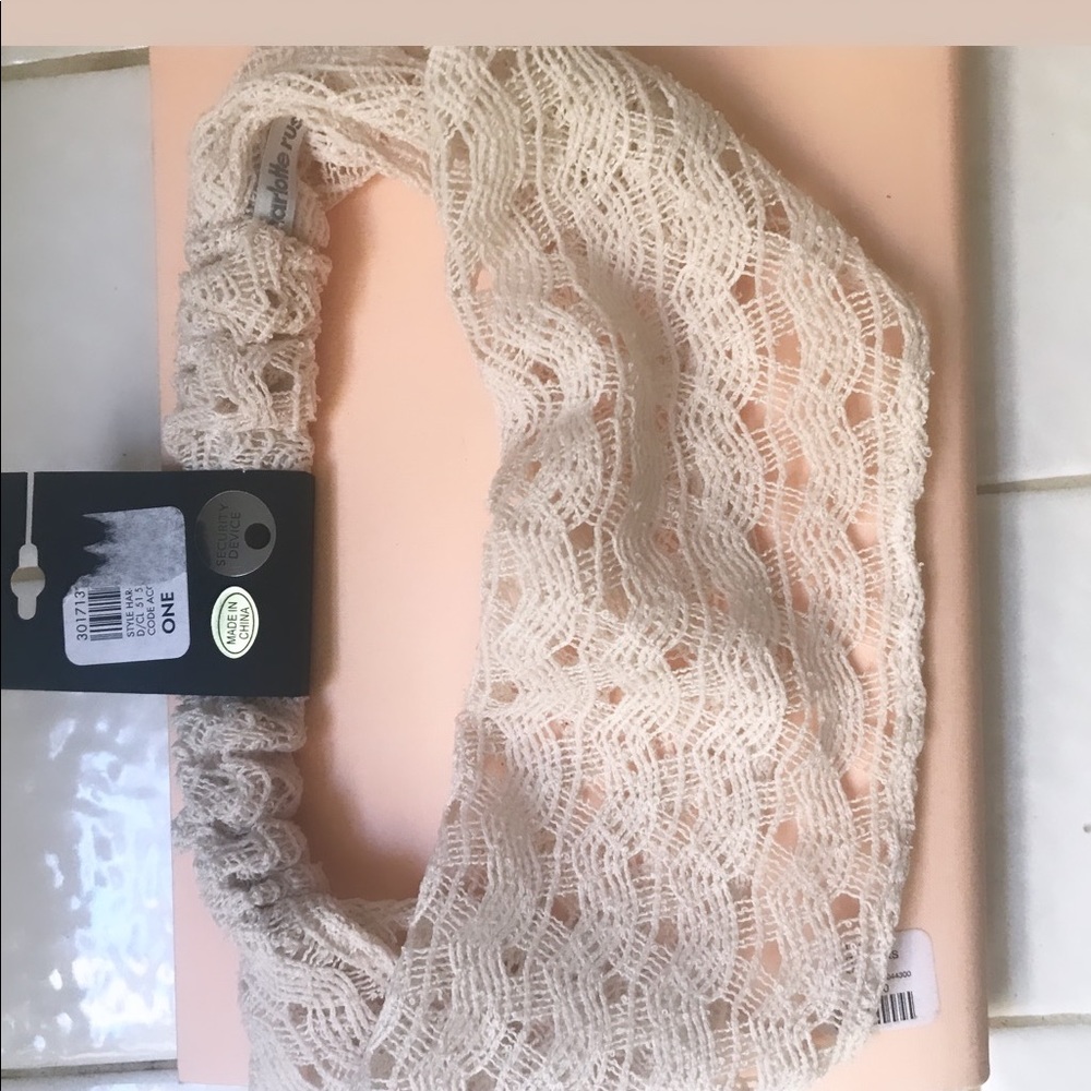 Off white lace headband